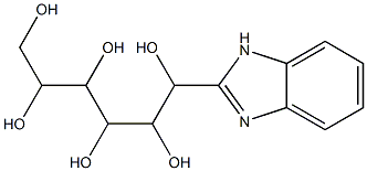 2-(1,2,3,4,5,6-ヘキサヒドロキシヘキシル)-1H-ベンゾイミダゾール 化学構造式