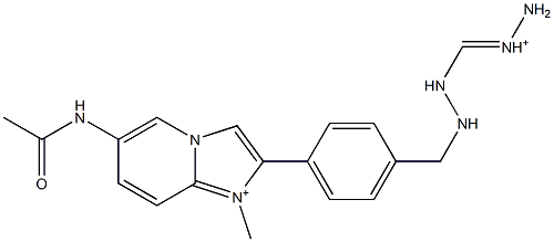 1-Methyl-6-acetylamino-2-[4-[2-(aminoiminiomethyl)hydrazinomethyl]phenyl]imidazo[1,2-a]pyridin-1-ium