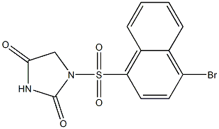 1-[[4-Bromo-1-naphtyl]sulfonyl]imidazolidine-2,4-dione Struktur