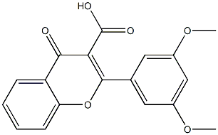 2-[3,5-Dimethoxyphenyl]-4-oxo-4H-1-benzopyran-3-carboxylic acid 结构式