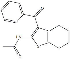 2-Acetylamino-3-benzoyl-4,5,6,7-tetrahydrobenzo[b]thiophene Struktur