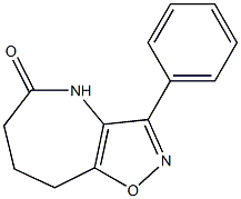 4,6,7,8-Tetrahydro-3-phenyl-5H-isoxazolo[4,5-b]azepin-5-one Struktur