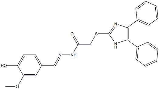  N'-[3-Methoxy-4-hydroxybenzylidene]-2-[(4,5-diphenyl-1H-imidazol-2-yl)thio]acetohydrazide