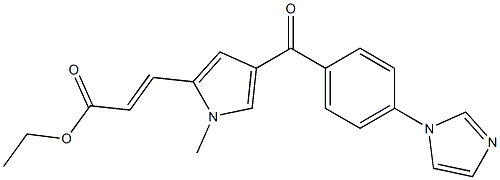 (E)-3-[1-Methyl-4-[4-(1H-imidazol-1-yl)benzoyl]-1H-pyrrol-2-yl]acrylic acid ethyl ester Structure