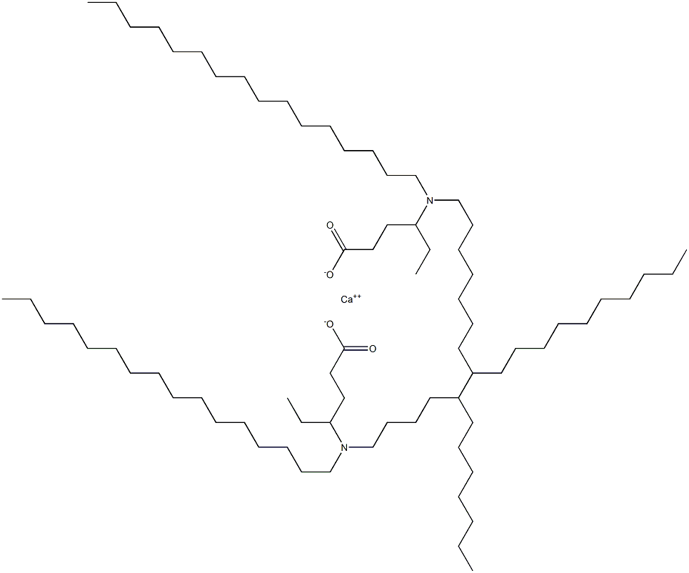 Bis[4-(dihexadecylamino)hexanoic acid]calcium salt Structure