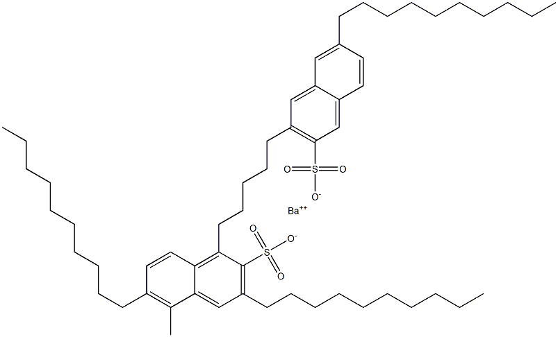 Bis(3,6-didecyl-2-naphthalenesulfonic acid)barium salt Structure