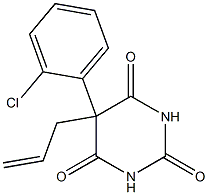 5-Allyl-5-(o-chlorophenyl)barbituric acid,,结构式