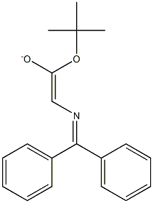 2-[(Diphenylmethylene)amino]-1-[(1,1-dimethylethyl)oxy]ethene-1-olate 结构式