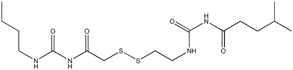 1-(4-Methylpentanoyl)-3-[2-[[(3-butylureido)carbonylmethyl]dithio]ethyl]urea|