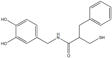 N-(3,4-Dihydroxybenzyl)-2-benzyl-3-mercaptopropionamide Structure