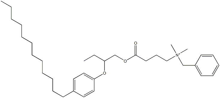 N,N-Dimethyl-N-benzyl-N-[3-[[2-(4-dodecylphenyloxy)butyl]oxycarbonyl]propyl]aminium Structure