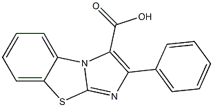 2-フェニルイミダゾ[2,1-b]ベンゾチアゾール-3-カルボン酸 化学構造式