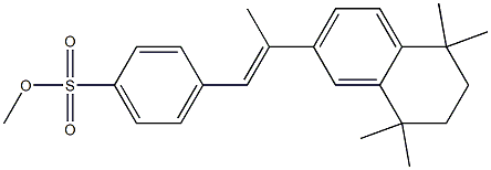 4-[[(E)-2-[(5,6,7,8-テトラヒドロ-5,5,8,8-テトラメチルナフタレン)-2-イル]-2-メチルエテン]-1-イル]ベンゼンスルホン酸メチル 化学構造式