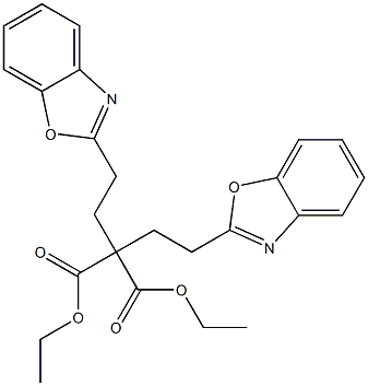 Bis[2-(benzoxazol-2-yl)ethyl]malonic acid diethyl ester 结构式