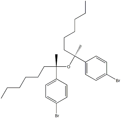 (+)-p-ブロモフェニル[(S)-1-メチルヘプチル]エーテル 化学構造式