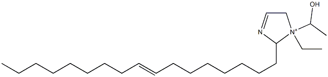 1-Ethyl-2-(8-heptadecenyl)-1-(1-hydroxyethyl)-3-imidazoline-1-ium Structure