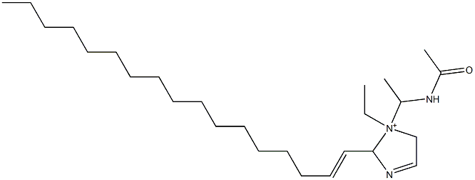 1-[1-(アセチルアミノ)エチル]-1-エチル-2-(1-ヘプタデセニル)-3-イミダゾリン-1-イウム 化学構造式