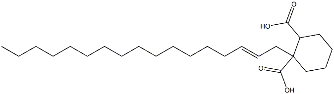 Cyclohexane-1,2-dicarboxylic acid hydrogen 1-(2-heptadecenyl) ester Structure