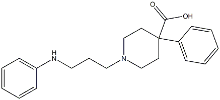 4-Phenyl-1-[3-(phenylamino)propyl]-4-piperidinecarboxylic acid Struktur