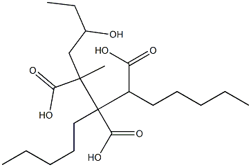 ブタン-1,2,3-トリカルボン酸3-(2-ヒドロキシブチル)1,2-ジペンチル 化学構造式