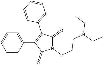 3,4-ジフェニル-1-[3-(ジエチルアミノ)プロピル]-1H-ピロール-2,5-ジオン 化学構造式