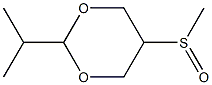 2-イソプロピル-5-(メチルスルフィニル)-1,3-ジオキサン 化学構造式