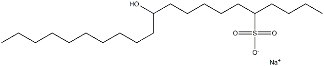 11-ヒドロキシヘニコサン-5-スルホン酸ナトリウム 化学構造式