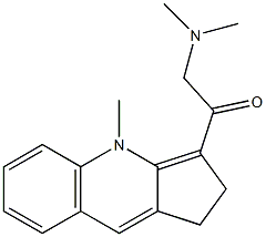 1,2-ジヒドロ-3-(ジメチルアミノアセチル)-4-メチル-4H-シクロペンタ[b]キノリン 化学構造式