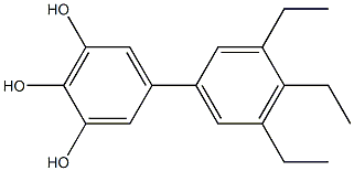 5-(3,4,5-Triethylphenyl)benzene-1,2,3-triol,,结构式