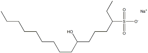 7-ヒドロキシヘキサデカン-3-スルホン酸ナトリウム 化学構造式