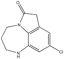 1,2,3,4-Tetrahydro-9-chloropyrrolo[1,2,3-ef]-1,5-benzodiazepin-6(7H)-one 结构式