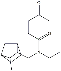 N-Ethyl-N-[(3-methyl-2-norbornyl)methyl]-4-oxovaleramide 结构式