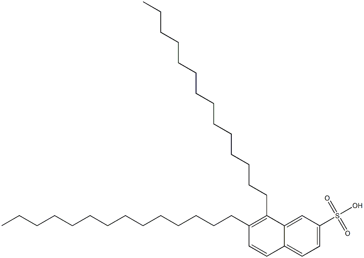 7,8-Ditetradecyl-2-naphthalenesulfonic acid,,结构式