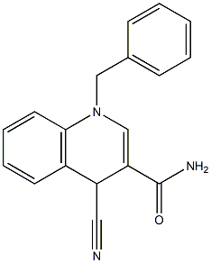 1-Benzyl-3-carbamoyl-4-cyano-1,4-dihydroquinoline Structure