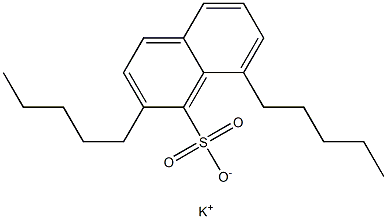 2,8-Dipentyl-1-naphthalenesulfonic acid potassium salt 结构式