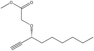 [[(R)-1-Ethynylheptyl]oxy]acetic acid methyl ester,,结构式