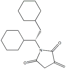 (-)-N-[(S)-1,2-ジシクロヘキシルエチル]-2-メチレンスクシンイミド 化学構造式