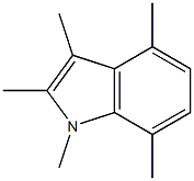 1,2,3,4,7-Pentamethyl-1H-indole,,结构式