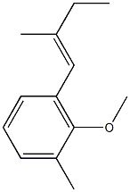 1-Methoxy-2-methyl-6-(2-methyl-1-butenyl)benzene 结构式