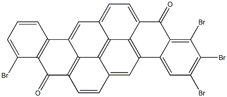 1,2,3,9-テトラブロモ-8,16-ピラントレンジオン 化学構造式