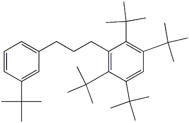 1-(2,3,5,6-Tetra-tert-butylphenyl)-3-(3-tert-butylphenyl)propane Struktur