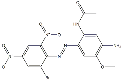 2-Acetylamino-4-amino-2'-bromo-5-methoxy-4',6'-dinitroazobenzene