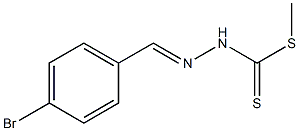 2-(4-ブロモベンジリデン)ヒドラジン-1-ジチオカルボン酸メチル 化学構造式