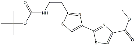 2-[2-[2-[(tert-Butyloxy)carbonylamino]ethyl]thiazol-4-yl]thiazole-4-carboxylic acid methyl ester|