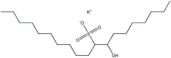8-ヒドロキシノナデカン-9-スルホン酸カリウム 化学構造式