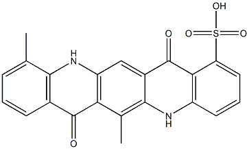 5,7,12,14-Tetrahydro-6,11-dimethyl-7,14-dioxoquino[2,3-b]acridine-1-sulfonic acid Struktur