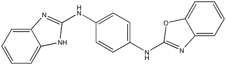 N-(Benzoxazol-2-yl)-N'-(1H-benzimidazol-2-yl)benzene-1,4-diamine Struktur