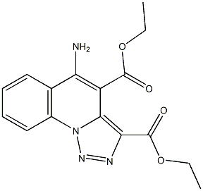 5-Amino[1,2,3]triazolo[1,5-a]quinoline-3,4-dicarboxylic acid diethyl ester,,结构式