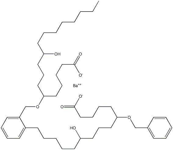 Bis(6-benzyloxy-10-hydroxystearic acid)barium salt 结构式