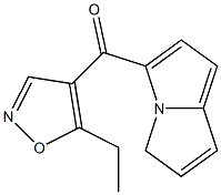 4-(Pyrrolizinocarbonyl)-5-ethylisoxazole,,结构式